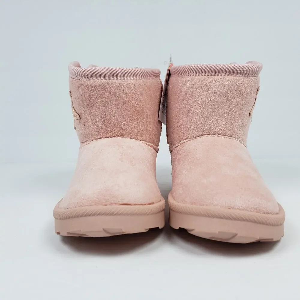 Jumping Beans Munchie Toddler Girls Sz 10 Pink Pull On Faux Fur Warm Winter Boot